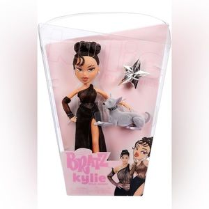 Nwt Bratz x KylieJenner Night Fashion Doll with Evening Gown,Pet Dog,and Poster